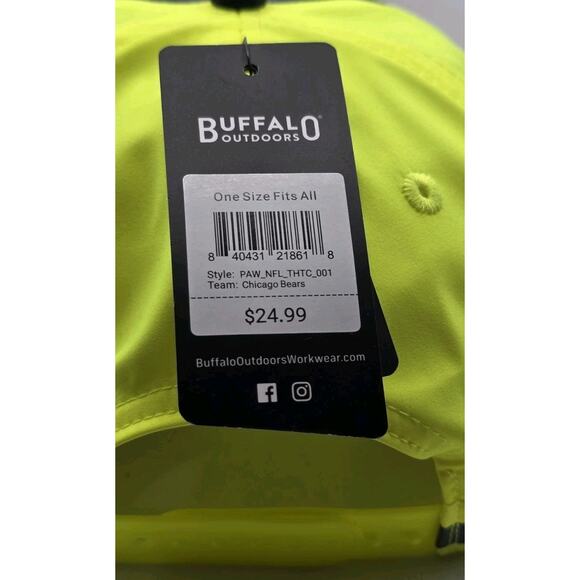 Chicago Bears NFL Buffalo Outdoors Workwear High Visibility Snapback Cap Hat NWT - Picture 6 of 13